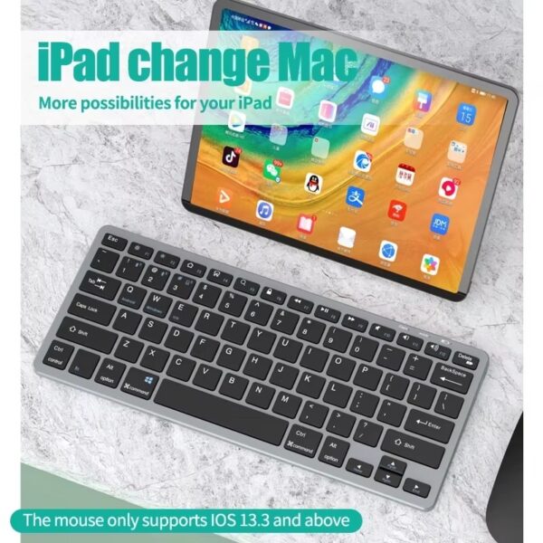 Mini Wireless Keyboard Mouse Combo Bluetooth 5.0 2.4GHz