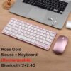 Mini Wireless Keyboard Mouse Combo Bluetooth 5.0 2.4GHz